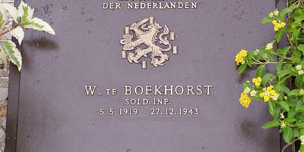 Oom Willy te Boekhorst, overleden op 27 december 1943 te Birma.